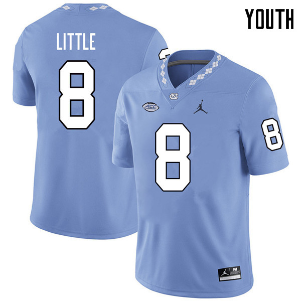 Jordan Brand Youth #8 Greg Little North Carolina Tar Heels College Football Jerseys Sale-Carolina Bl